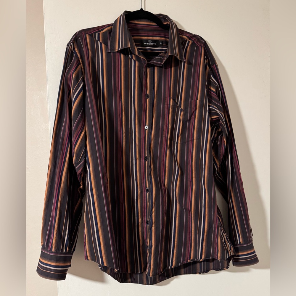 Bugatchi Multicolor Striped Button Down Shirt - image 1
